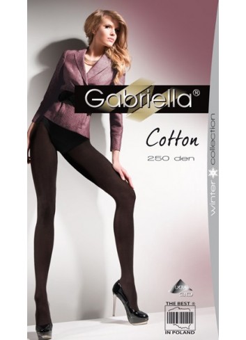 Šiltos pėdkelnės GABRIELLA Cotton 250 den
