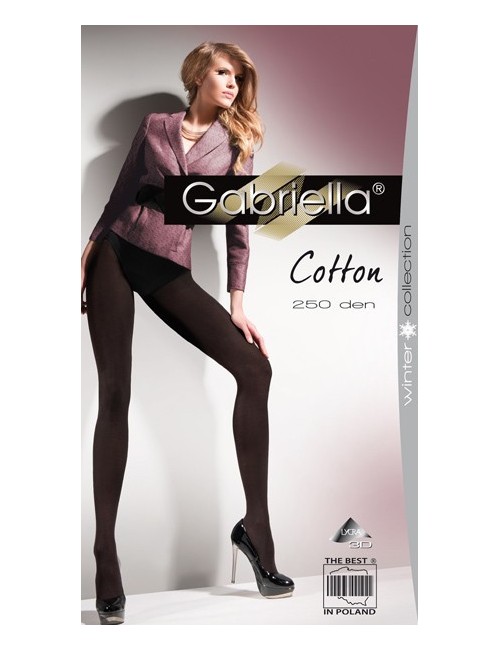 Šiltos pėdkelnės GABRIELLA Cotton 250 den